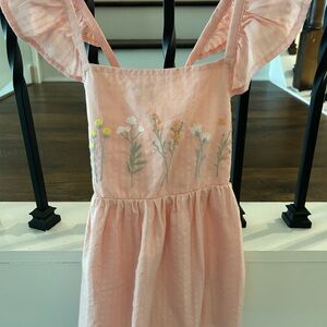 NWT Art Class Peach Embroidered Tank Top